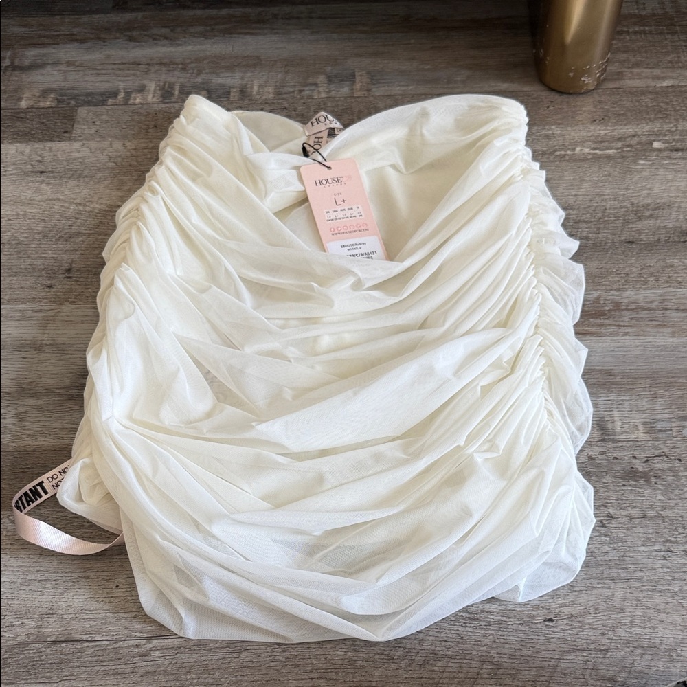 House of CB Cream skirt